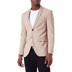 Jack & Jones JPRFRANCO Check Blazer, Curds & Whey/Checks: Super Slim Fit, 50