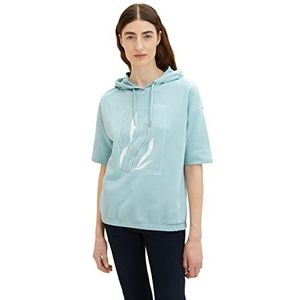TOM TAILOR Dames Sweatshirt 1035847, 30463 - Dusty Mint Blue, XXS