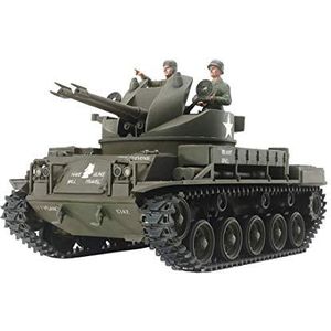 Tamiya 300035161 Militair 1:35 US Flak-tank M42 Duster, getrouwe replica, modelbouw, plastic bouwpakket, knutselen, hobby, lijmen, plastic bouwset, montage, ongelakt