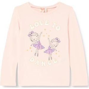 Koton Babygirl T-shirt met lange mouwen, ballerinaprint, katoen, ronde hals, roze (274), 12-18 Maanden