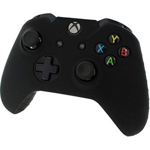 Assecure pro zachte siliconen skin grip beschermende cover voor Microsoft Xbox One controller rubber bumper case met geribbelde handgreep grip (zwart) (xbox_one)