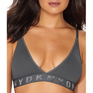 DKNY Naadloze Litewear Rib Bralette BH voor dames, Grafiet, L