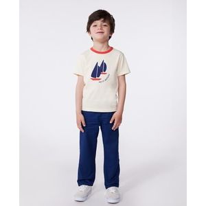 Petit Bateau - A0cyr - T-shirt - Ecru - Korte Mouwen - Voor Jongens