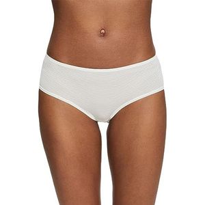 ESPRIT Jaquard Stripe RCS Shorts Hipster-slipje voor dames, off-white, 36
