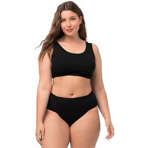 Ulla Popken Bustier om aan te trekken, effen, damesbeha's, Zwart, 58-60