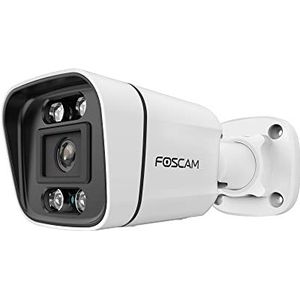 Foscam Starlight PoE 4MP IP-camera voor buiten, met 4 lampen en V4EC sirene, wit