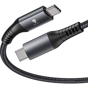 Thunderbolt 3-kabel (3.3Ft), USB-IF TB3 Stouchi USB 4.0-kabel gevlochten kabel 100W/20V/5A, 40Gbps 5K, compatibel voor Mac Studio, Studio Display Thunderbolt 3 Docking/eGpu/Externe SSD, M1 Macbok Air