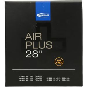 Schwalbe Air Plus, unisex slang voor volwassenen, zwart, één maat