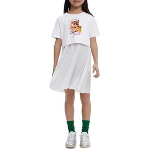 Desigual - A-lijn Jurk - Mouwloos - Kattenprint - Korte Mouwen