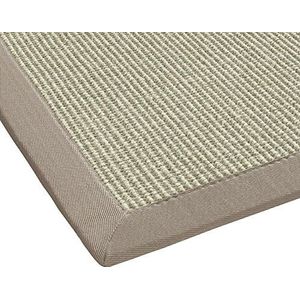 BODENMEISTER Sisal tapijt moderne hoogwaardige rand plat weefsel, verschillende kleuren en maten, variant: beige natuur wit, 60x110