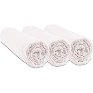 Easy dort van 3 hoeslakens 70 x 140 cm babybed voor kinderbed 70 x 140 cm 100% biologisch katoen wit rekbaar en ademend gezonde slaap merk Easy Dort Oeko-Tex gecertificeerd kwaliteit gemaakt in