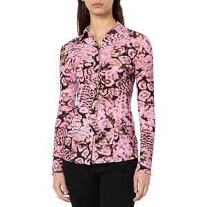 Pinko CERERE Shirt Jersey Print Coral Scanner, Uy6_roze/zwart/beige, L