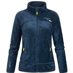 Geographical Norway UPALINE LADY - Zachte Warme Fleece Comfort - Winterjas Zachte Womens Badjas - Dikke Sweat Lange Mouwen Perfect Bont Sweater MARINE XXL