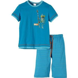 Schiesser Jongenspak kort tweedelige pyjama, blauw (turquoise 807), 116 cm