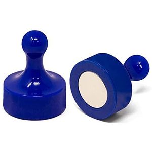 Magneet Expert® Blauw Jumbo Skittle Magneten - Kantoor & Koelkast (29mm dia x 38mm hoog) (Pack van 10)