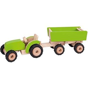 Goki 55941 55941 Tractor met aanhanger, groen