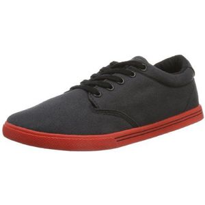 Globe Lighthouse-Slim GBLIGHTHS Uniseks sneakers voor volwassenen, Zwart Vintage Black Fiery Red 20016, 48 EU
