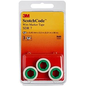 7 draad identificatie marker Refill rollen 3 M Scotch Code SDR nummer 7 (Pack van 3)