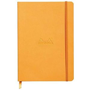 Rhodia 118722C Book Rhodiarama, notitieboek met elastiek, 96 vellen blanco A5 oranje