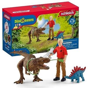 schleich 41465 Tyrannosaurus Rex aanval, voor kinderen vanaf 5-12 jaar, DINOSAURS - speelset
