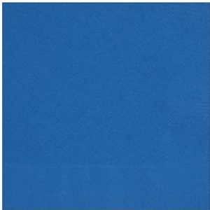 Unique 80462 - Papieren Servetten - 16,5 cm - Koningsblauwe Kleur - 50 Stuks (Pak van 1)