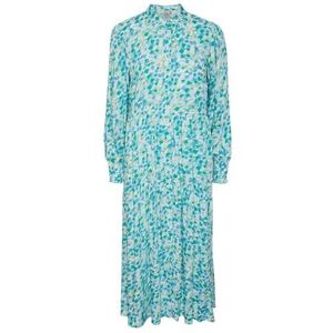 Yasalira Ls Long Shirt Dress S. Noos, Quiet Green/Aop: fuzzy Flower, L