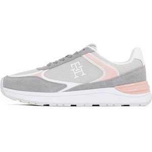 Sneakers - Color-Blocking - Imitatieleer en Mesh - Platte Hak