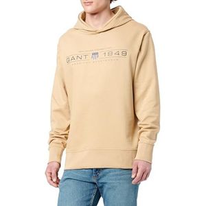 GANT Graphic Hoodie voor heren, Oak Beige, S
