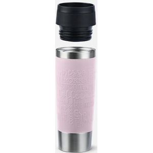 Emsa N20224 Travel Mug Classic Thermosbeker 0,5 liter, roestvrij staal, 6 uur warm en 12 uur koud, 100% lekvrij, vaatwasmachinebestendig, 360 graden drinkopening, pastelroze