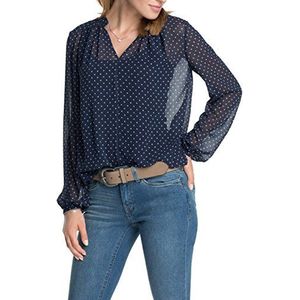 Esprit Regular Fit blouse voor dames met stippen