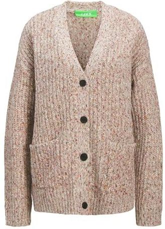 JJXX Gebreid vest 'JXSKYLA'  beige / oranje / rood