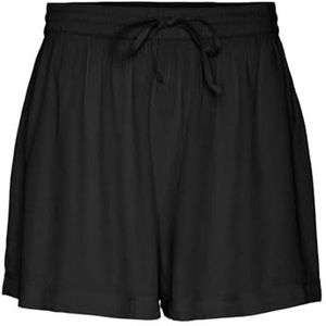 Vero Moda Vmmymilo HW Paperbag Shorts voor dames, Zwart, S