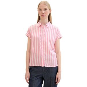 TOM TAILOR Damesblouse, 35245 - Roze Offwhite Stripe, 36
