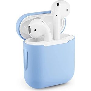 Beschermhoes voor Apple Airpods 1 silicone case airpod hoes precies passend (babyblauw)