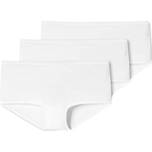 Dames Ondergoed Shorts 3 Pack Organic Cotton - 95/5, wit, 44