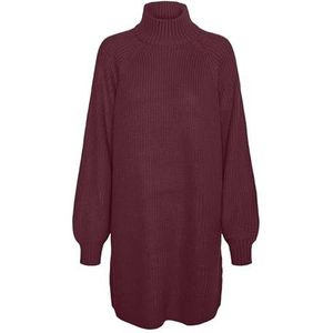 NOISY MAY Nmtimmy L/S Knit Dress Noos, Windsor Wine, XS