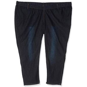 Ulla Popken Grote maten voor dames, grote maten, jeggings, broek, jeanslegging, slim fit, skinny band, elastiek rondom, stretchcomfort, tot maat 120, blauw (Fashion Denim 94), 48