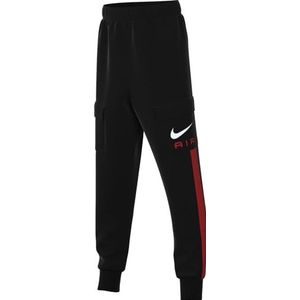 Nike Jongens Full Length Pant B NSW N Air FLC Cargo Pant Bb, Black/University Red, FV2342-012, XS