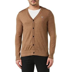 Ted Baker Heren MMK-Stepney-LS Core Cardigan Trui, TAN, 5 (UK XL)