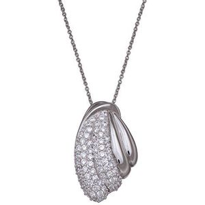 ALVINA damesketting 45 cm zilver met zirkonia ZH-4528