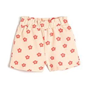 Koton Babyboys Flower Printed Waffle Textured elastische tailleband katoenen shorts, roze design (2d5), 2-3 jaar EU, Roze Design (2d5), 2-3 Jaar