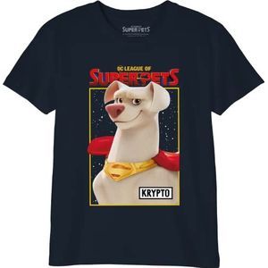 dc comics BOSUPETTS008 T-shirt, marineblauw, 8 jaar, Marine., 8 Jaren