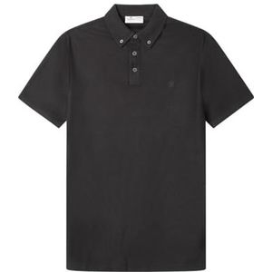 SPRINGFIELD Poloshirt voor heren, standaard zwart, L