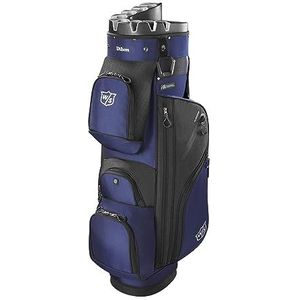 WILSON Staff Golf I-Lock 3 Cart Bag Trolley voor heren 14 wegen marineblauw/zwart 15 Balls