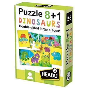 Headu Legpuzzel Dubbelzijdig 8in1 Dinosaurus (8 stuks) voor kinderen van 2-5 jaar
