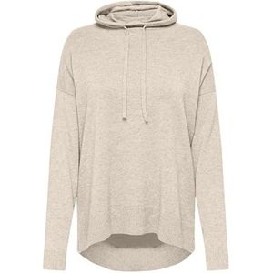 ONLY Dames Onlibi Ls Loose Long Hood Cc KNT gebreide trui, Whitecap Gray/Detail: melange, M