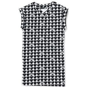 Love Moschino Dames Comfort Fit V-hals Korte Mouwen Jurk, Blue Fuchsia, 38, blauw Fuchsia, 38