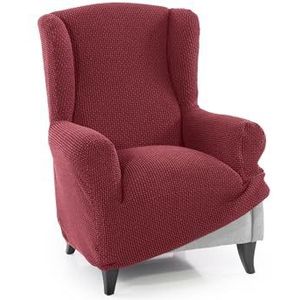 FAVERTI® Super elastische hoes voor oorfauteuils, 1-zits, 70 tot 100 cm, model Novelle, donker fuchsia, hoogwaardige bescherming van jacquard-stof en katoengevoel, oorfauteuilbescherming