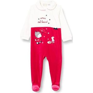 Chicco Babymeisje rompertje van chenille met opening aan de voorkant peuterpyjama, rood, 56 cm