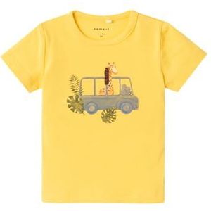 NAME IT Baby Jongens Nbmhico Ss Top Box T-shirt, geel, 56 cm